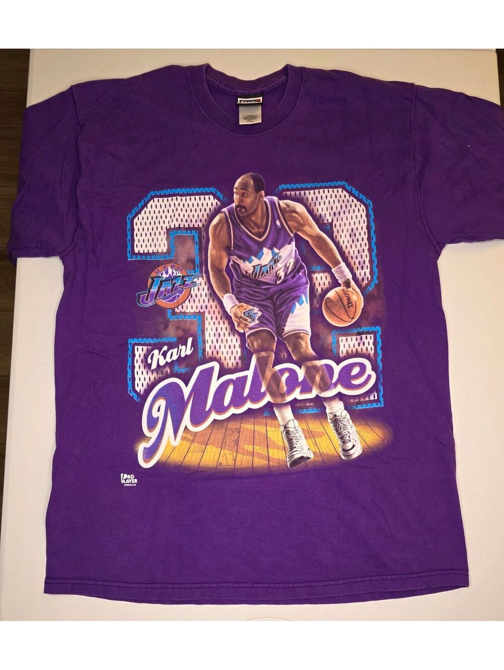 1990s NBA Utah Jazz Karl Malone "The Mailman" Tee